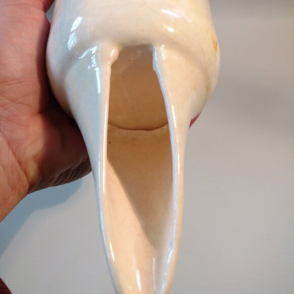 Vintage Ceramic Vessel with Hole & Cone Bottom Crazing UNKNOWN OBJECT - Picture 10 of 12